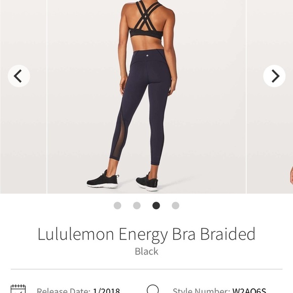 Lululemon Energy Bra Braided size 4 black - Picture 4 of 5